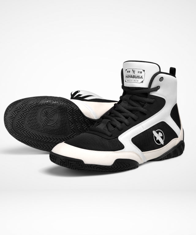 Scarpe da boxe Hayabusa Pro – Bianco/Nero