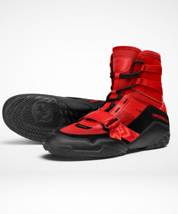 Botas de boxe Hayabusa Strike – Vermelho/Preto