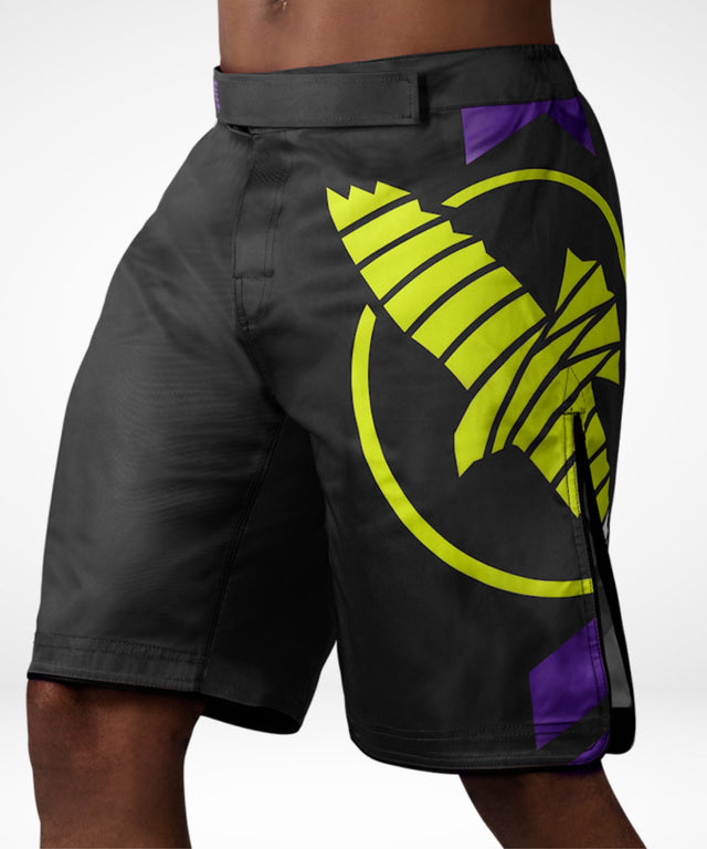 Calções de MMA Hayabusa Icon Lang – Preto/Neon