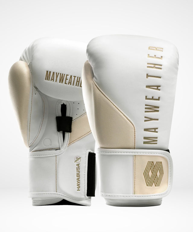 Hayabusa x Mayweather Boksehandsker Champ - Hvid/Guld