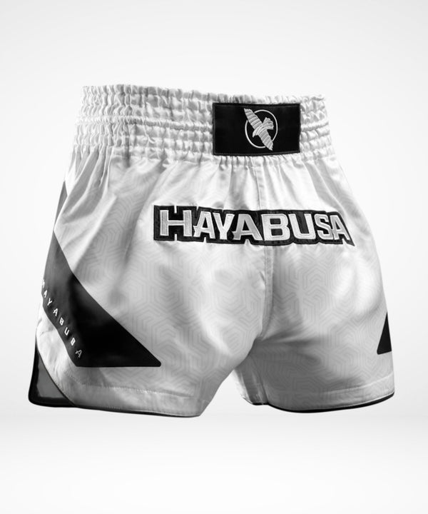 Pantaloncini Muay Thai Hayabusa Core – Bianco