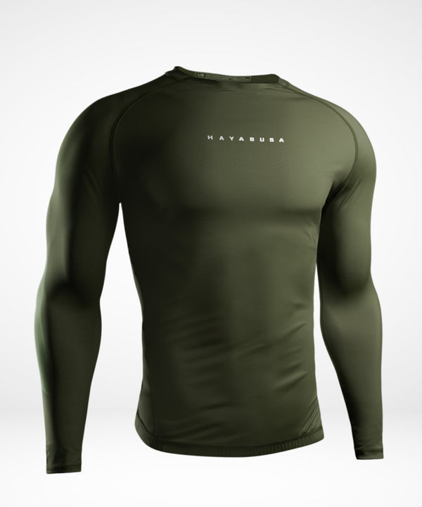 Hayabusa Rashguard Core Lange Ärmel – Dunkelgrün