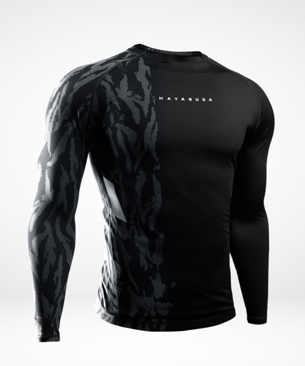 Rashguard Hayabusa Apex Dlouhé rukávy – Uhlíkově černý