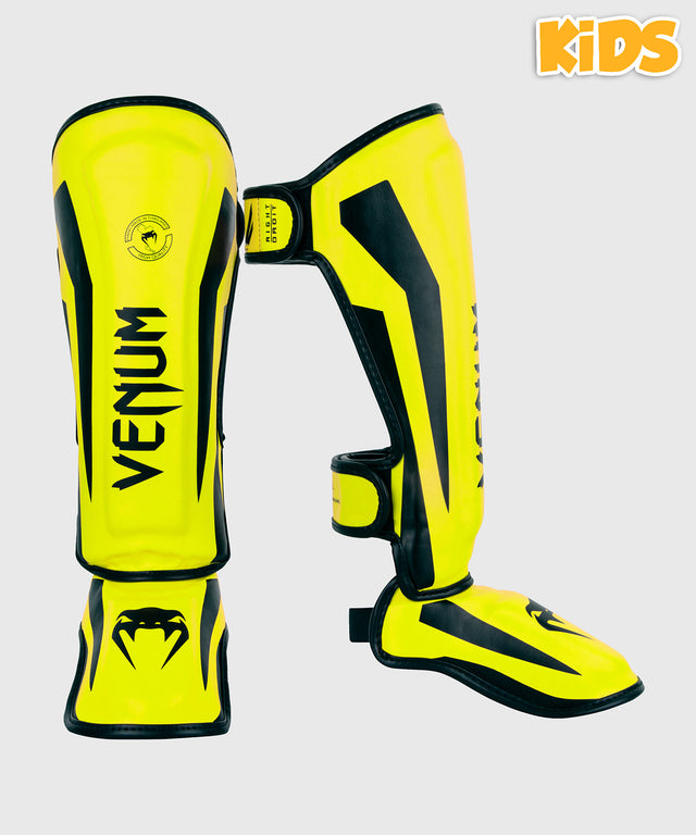 Espinilleras Venum Elite – Amarillo Neón