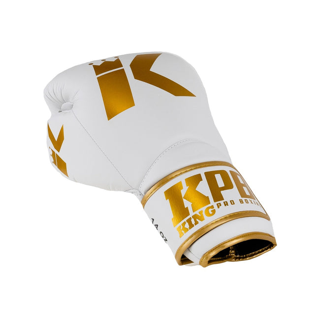King Pro Boxing Boxningshandskar BGK – Vit/Guld