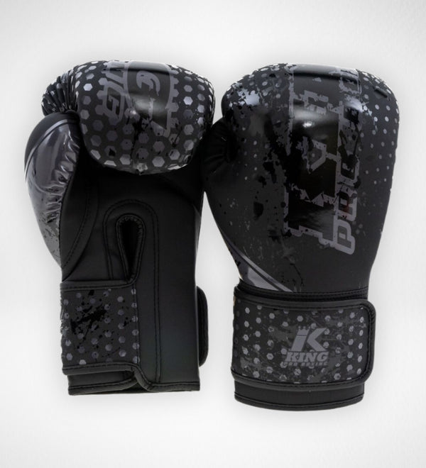 Guantoni da boxe King Pro Boxing Hexagon Bambini – Nero/Nero