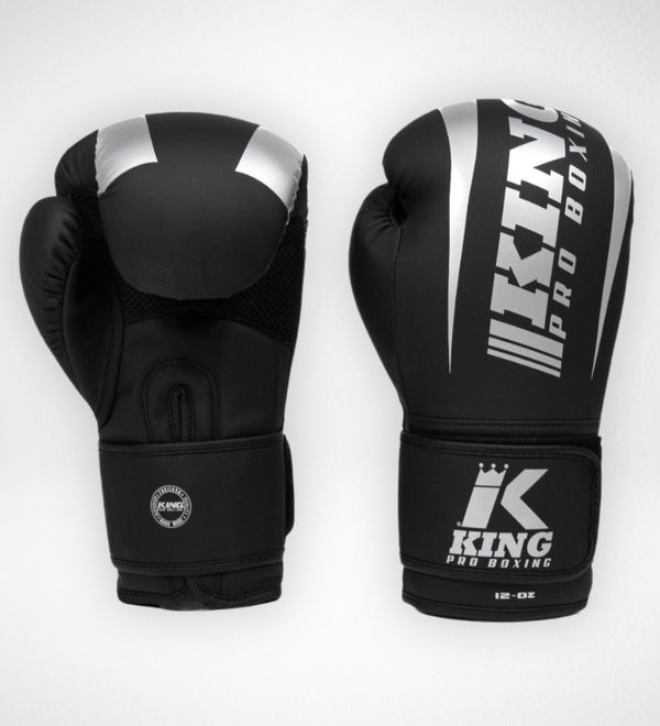 King Pro Boxing Boksehandsker Revo – Sort/Sølv