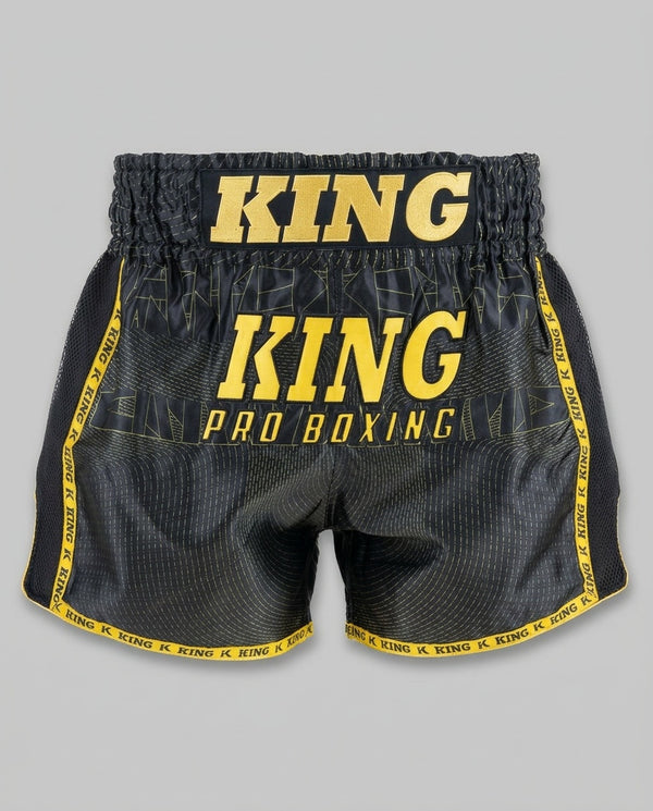 King Pro Boxing Muay Thai Shorts '08' - Zwart/Goud