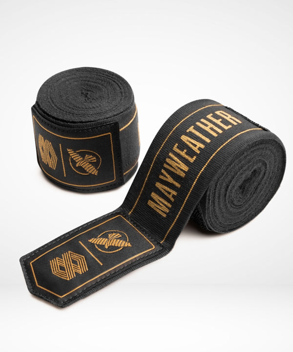 Hayabusa x Mayweather Boxningslindor Stretch - Svart/Guld
