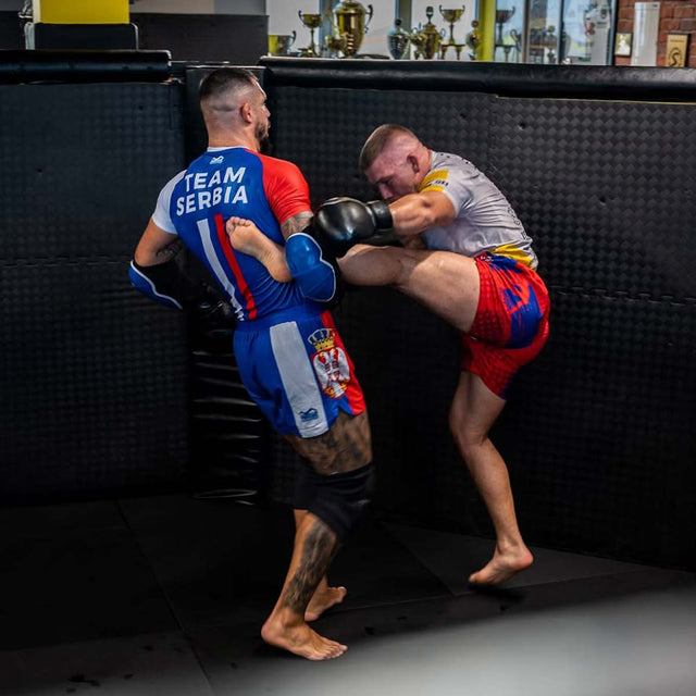 Phantom Athletics MMA-shorts Fusion-R Team Serbia - Rød/Hvid/Blå