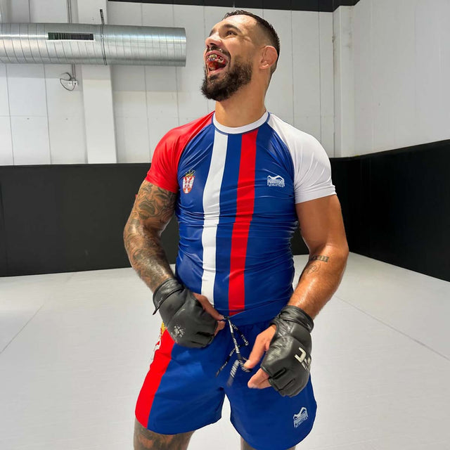Phantom Athletics MMA-shorts Fusion-R Team Serbia - Rød/Hvid/Blå