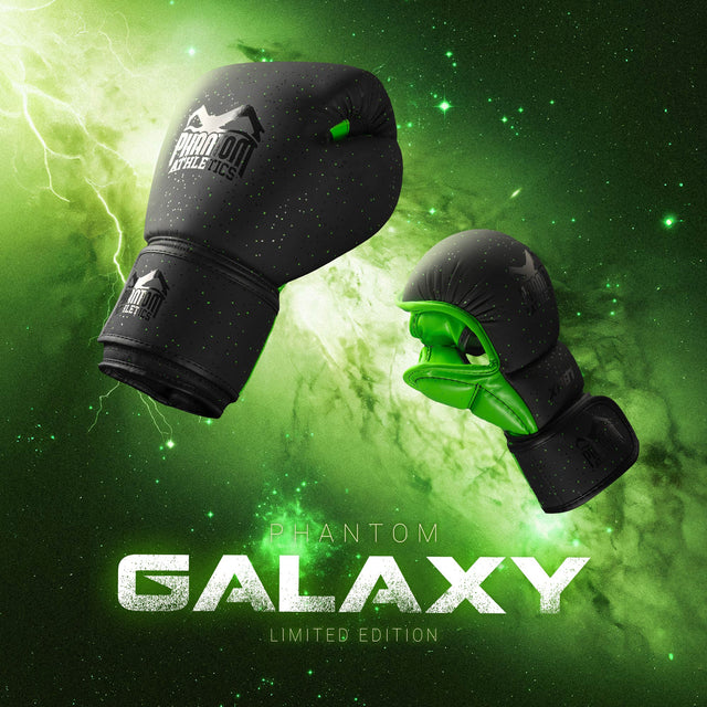 Phantom Athletics Boxhandschuhe Galaxy – Schwarz/Neon Grün
