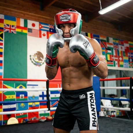 Gants de boxe Phantom Athletics Mexico – Argent/Vert/Rouge