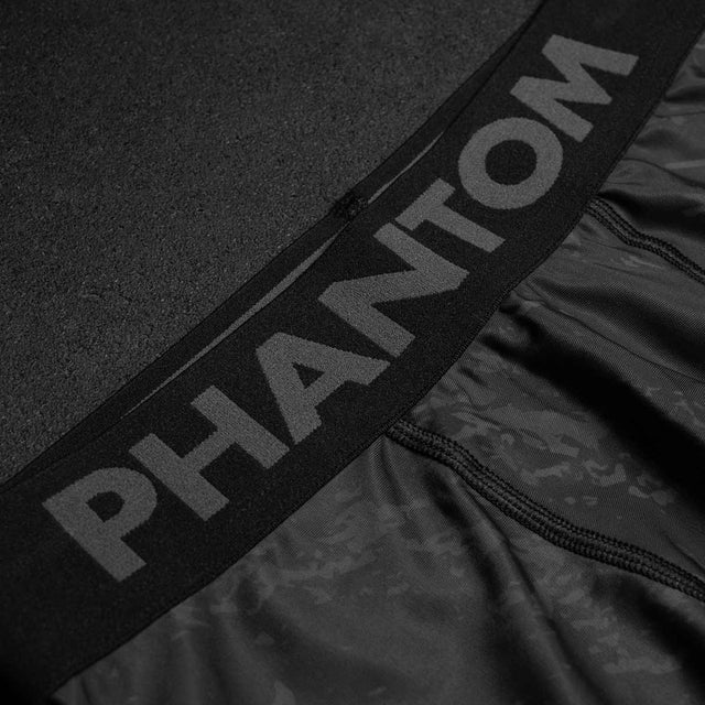 Pantalones de compresión Phantom Athletics Muay Thai – Negro/Gris