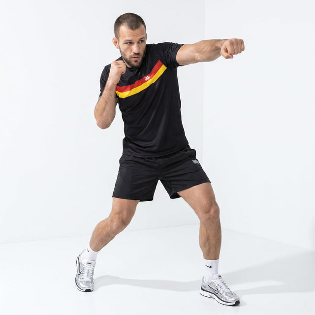 Tricou de antrenament Phantom Athletics EVO+ Germany CT – Negru/Roșu/Auriu
