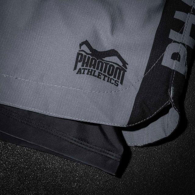 Shorts de compression Phantom Athletics Fusion 2in1 Apex – Gris