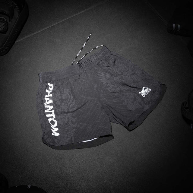 Shorts de MMA Phantom Athletics Fusion Aztec – Noir/Gris