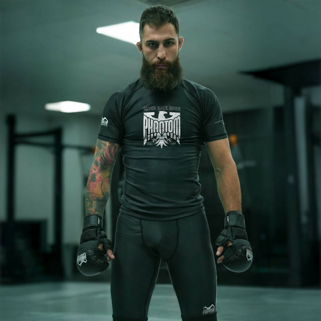 Rashguard Phantom Athletics Germany Eagle – Krátký rukáv – Černý