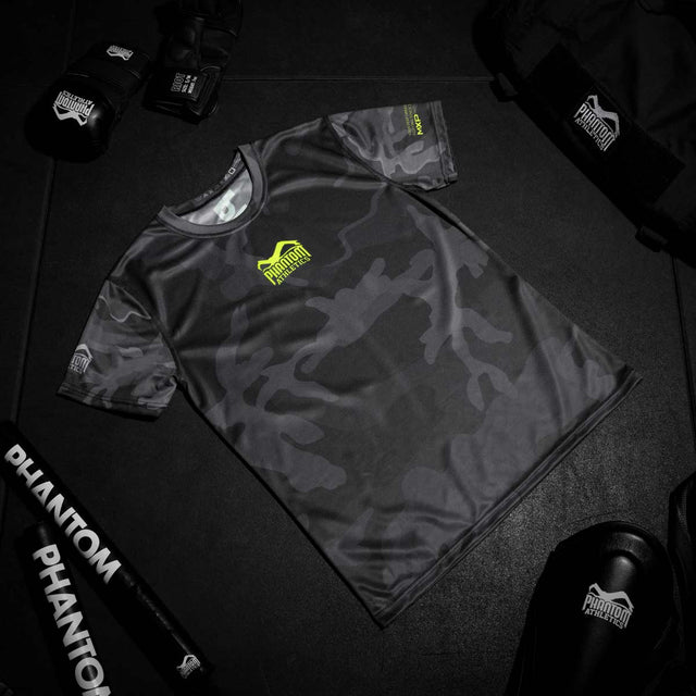Phantom Athletics Trainingsshirt EVO Neon – Sort Camo/Neon