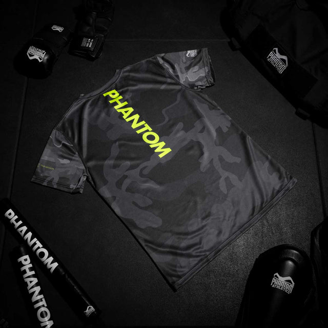 Phantom Athletics Trainingsshirt EVO Neon – Sort Camo/Neon