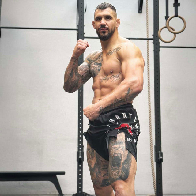 Spodenki MMA Phantom Athletics EVO Punchy – Czarne/Czerwone