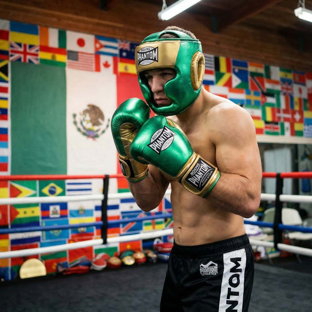 Phantom Athletics Hovedbeskytter Mexico Full Face - Grøn/Guld
