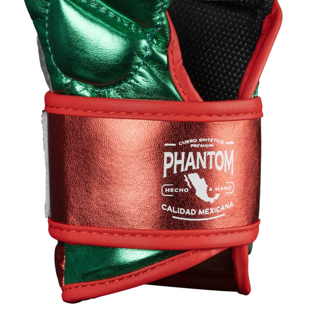 MMA rukavice Phantom Athletics Mexico – Stříbrná/Zelená/Červená