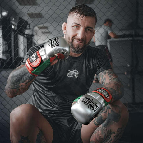 Guantes de MMA Phantom Athletics Mexico – Plata/Verde/Rojo