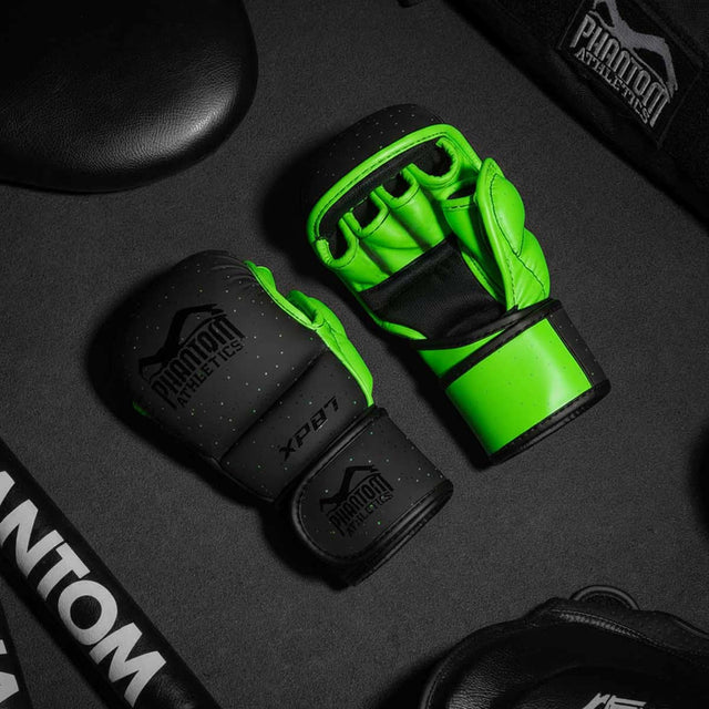 Guanti MMA Phantom Athletics Galaxy – Nero/Verde Neon