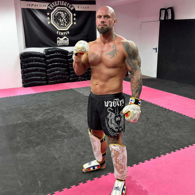 Phantom Athletics MMA-Handschuhe Sparring Muay Thai – Weiß/Gold
