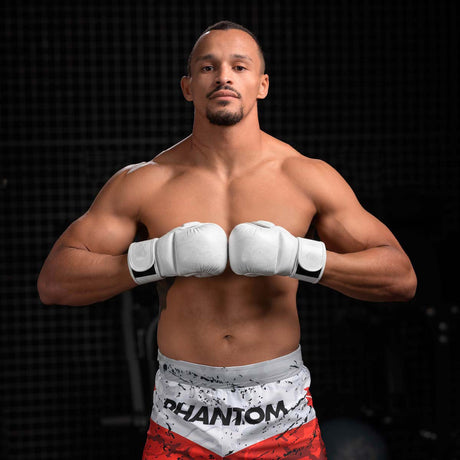 Gants de sparring MMA Phantom Athletics Muay Thai – Blanc Givré