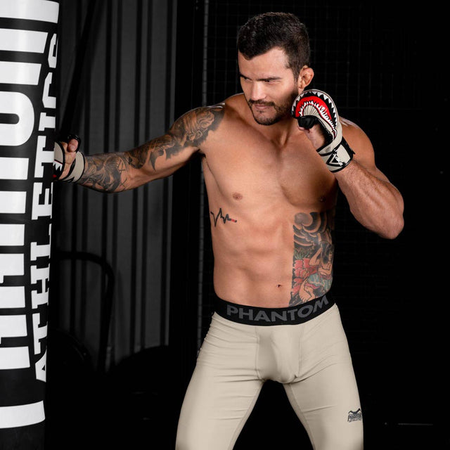 Pantaloncini a compressione Phantom Athletics APEX – Sabbia
