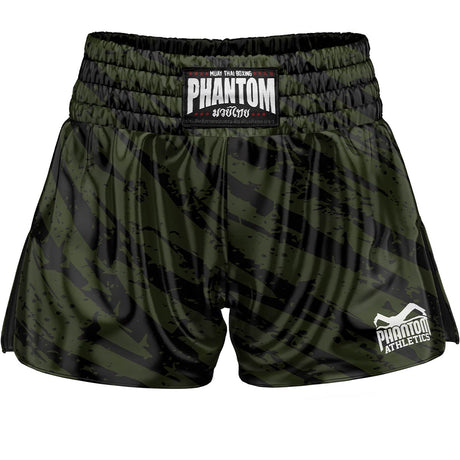 Phantom Athletics Muay Thai Shorts Tiger Camo - Legergroen