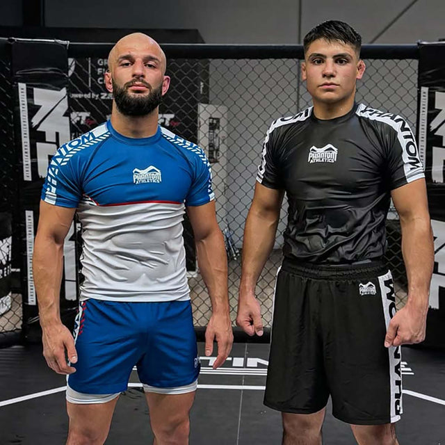 Rashguard Phantom Athletics EVO Apex Krátké rukávy – Modrý