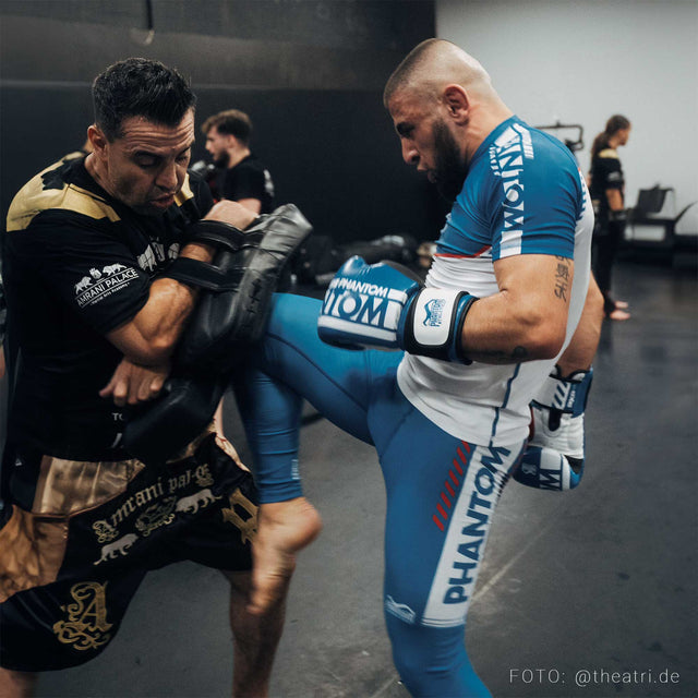 Rashguard Phantom Athletics EVO Apex Krátké rukávy – Modrý
