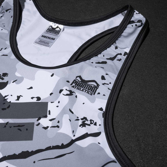 Phantom Athletics Worstelsinglet Delta - Vit/Grå/Svart