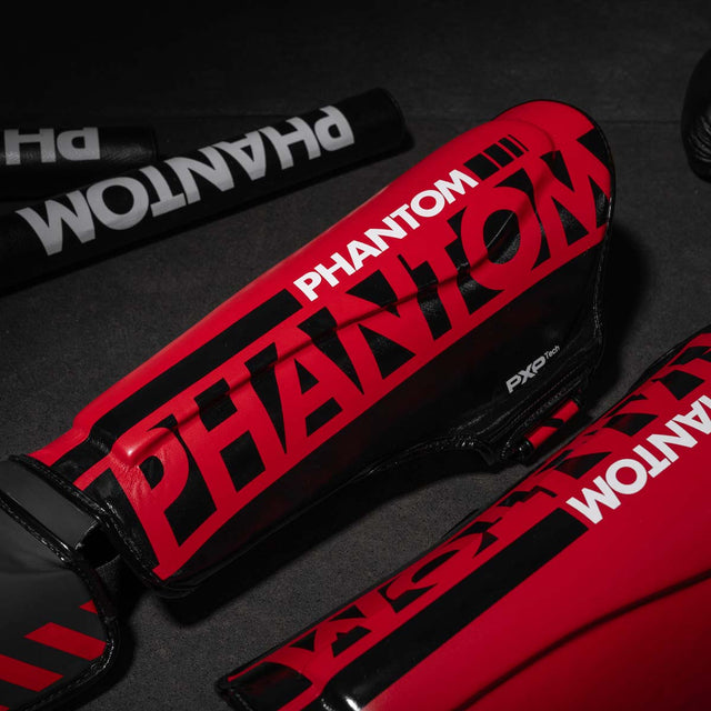 Chrániče holení Phantom Athletics APEX Striking – Červené