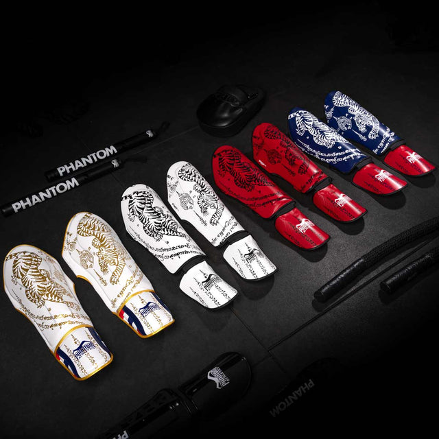 Espinilleras Phantom Athletics Muay Thai – Rojo