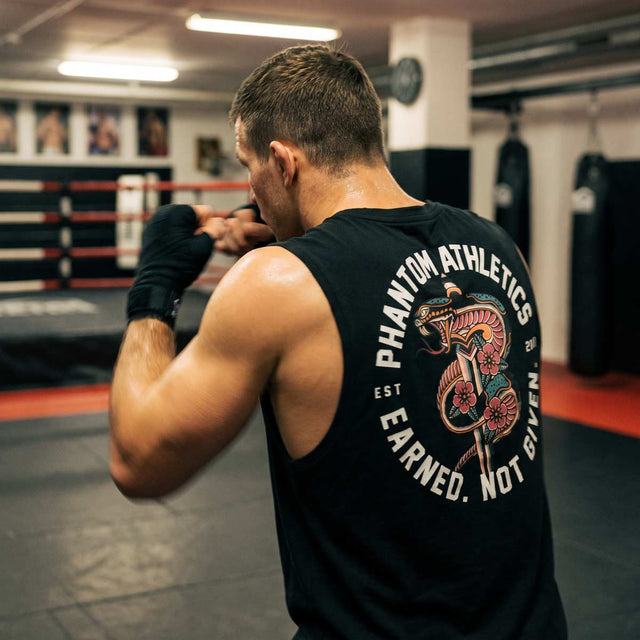 Phantom Athletics Mouwloos Shirt Serpent - Zwart
