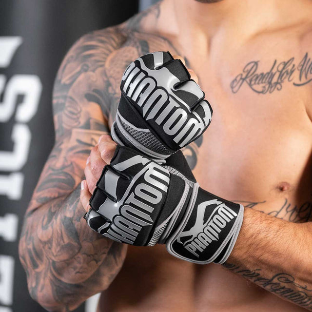 Bandes de boxe Phantom Athletics Impact Neopreen Gel – Noir/Gris
