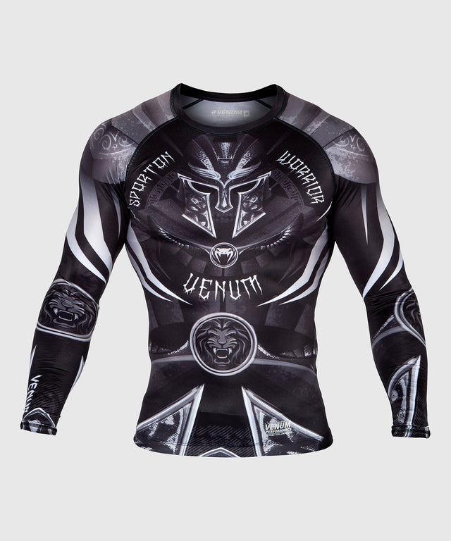 Venum Rashguard Gladiator 3.0 Långärmad – Svart/Grå/Vit
