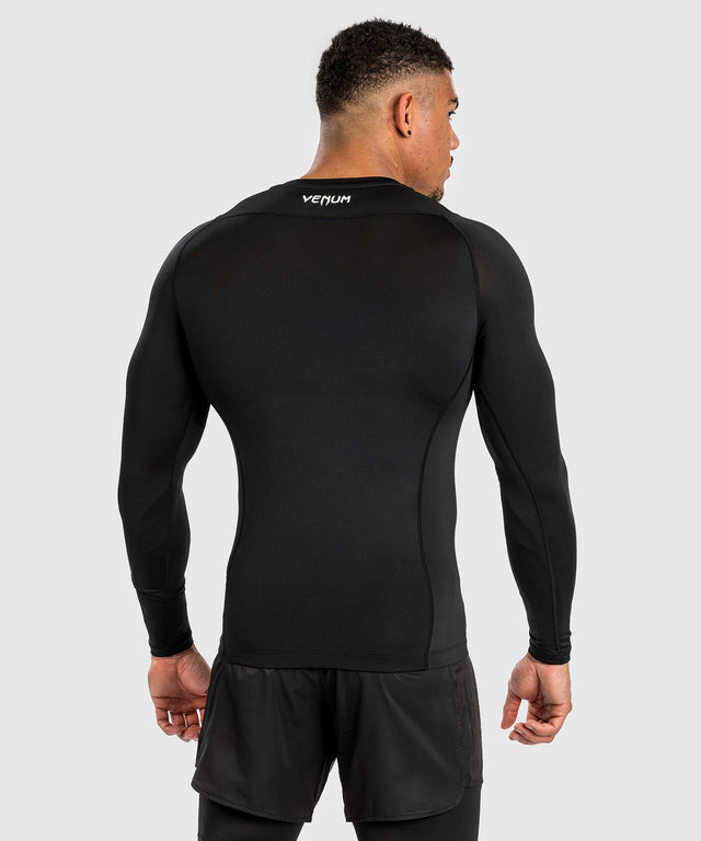 Koszulka Rashguard Venum Attack z długimi rękawami – czarna/szara