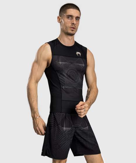Rashguard Venum G-Fit Air sans manches – Noir/Sable