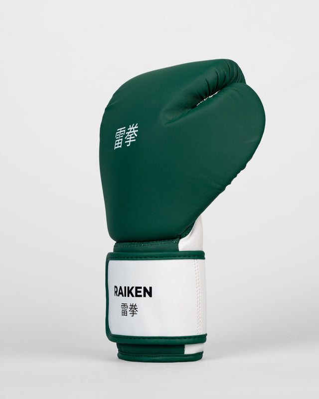 Guantoni da boxe Raiken KAZE – Verde scuro/Bianco