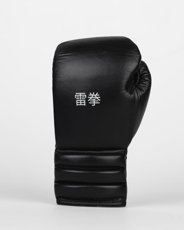 Guantes de boxeo Raiken KIBA con cordones – Negro