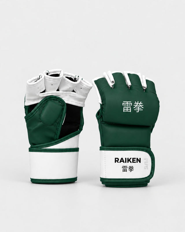 Luvas de MMA Raiken KAZE – Verde/Branco