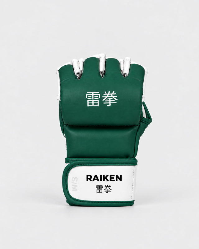 Luvas de MMA Raiken KAZE – Verde/Branco