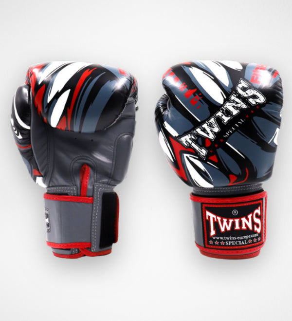 Twins Boxhandschuhe FBGVL3-55 – Grau/Rot/Weiß