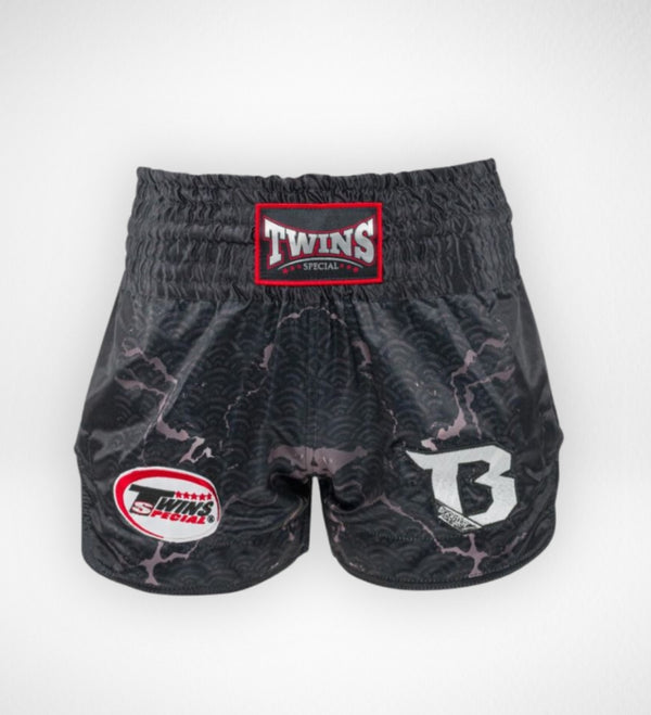 Shorts de Muay Thai Twins TBT6 – Noir/Gris