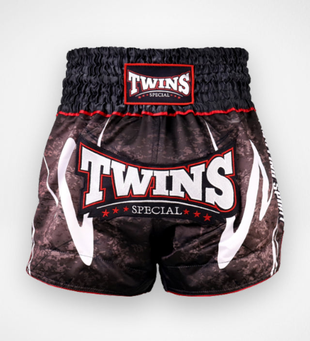 Pantaloncini Muay Thai Twins TTBL – Nero Rusty